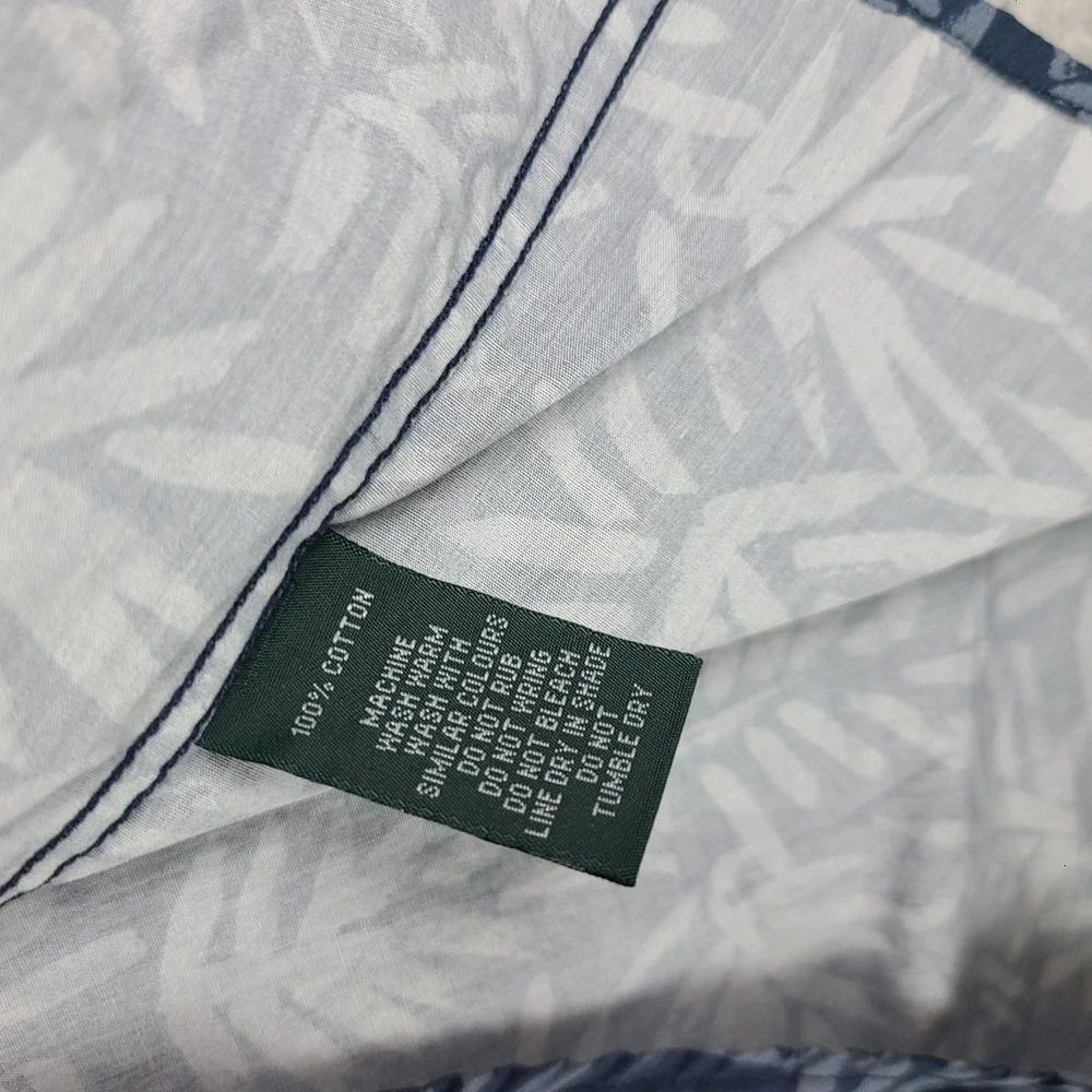 Rodd & Gunn Shirt Mens XL Blue Sports Fit Preppy Hawaiian Button Up Short Sleeve